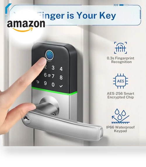 Keypad Smart Door Lock with Handle — Smart Home Security, KUCACCI