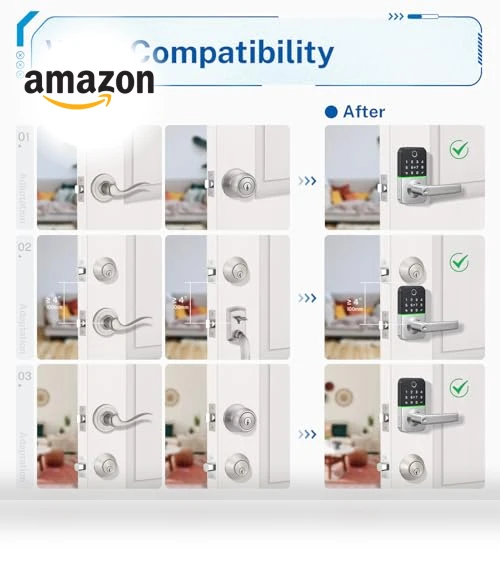 Keypad Smart Door Lock with Handle — Smart Home Security, KUCACCI