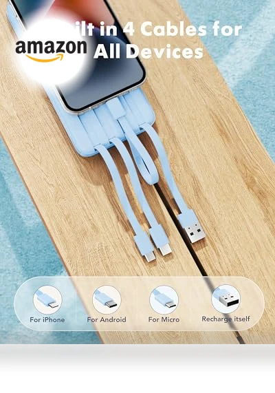 Portable Charger with Built-in Cables — Mobile Power Solutions, Dong guan Utopia-Originality Technology Co., Ltd