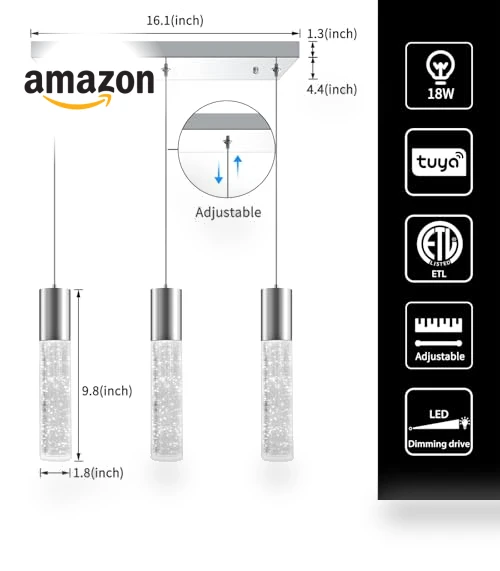 Smart 3-Light LED Pendant Lighting — Pendants, OKELI