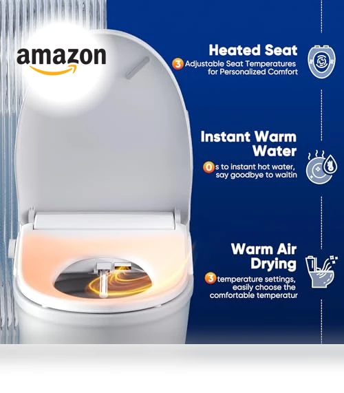 Smart Heated Toilet Seat with Warm Water & Dryer — Bathroom Essentials, FVZ