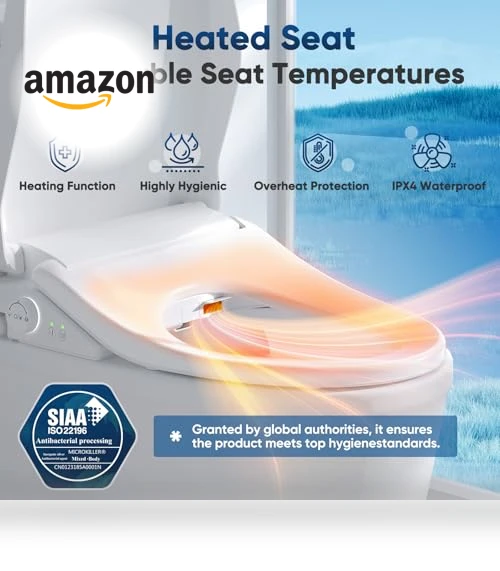 Smart Heated Toilet Seat with Warm Water & Dryer — Bathroom Essentials, FVZ