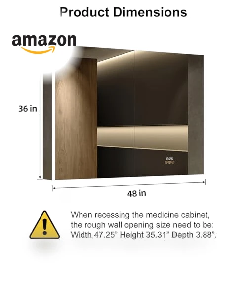 Smart LED Medicine Cabinet with Mirror — Medicine Cabinets, HBEZON