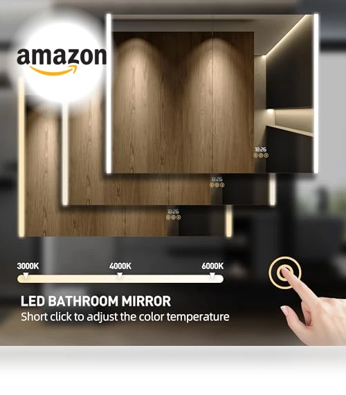 Smart LED Medicine Cabinet with Mirror — Medicine Cabinets, HBEZON