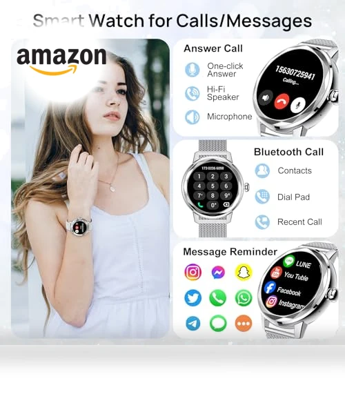 Smart Watch for Women with Heart Rate/SpO2/Female Cycle Tracker — Smartwatches, Oritham