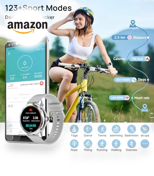 Smart Watch for Women with Heart Rate/SpO2/Female Cycle Tracker — Smartwatches, Oritham