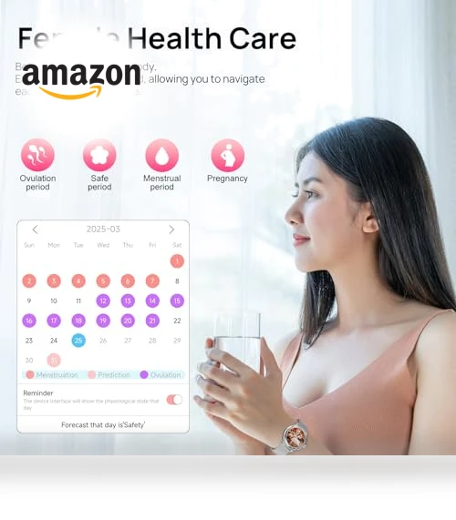 Smart Watch for Women with Heart Rate/SpO2/Female Cycle Tracker — Smartwatches, Oritham