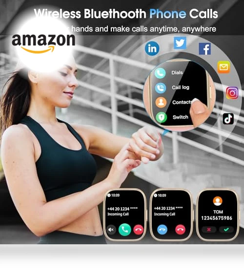 Smart Watch with Bluetooth Call and Fitness Tracking — Smartwatches, aycy