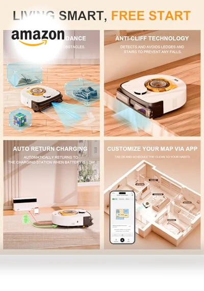 Ultra-Strong Suction Robot Vacuum Cleaner — Smart Cleaning Robots, UBPET