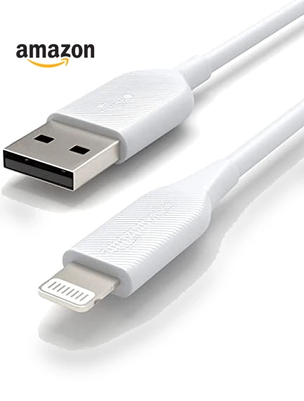USB-A to Lightning Charger Cable — Lightning, Amazon Basics