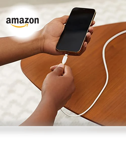 USB-A to Lightning Charger Cable — Lightning, Amazon Basics