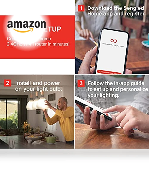 Wi-Fi BR30 Color Smart Bulbs (4-pack) — LED, Sengled