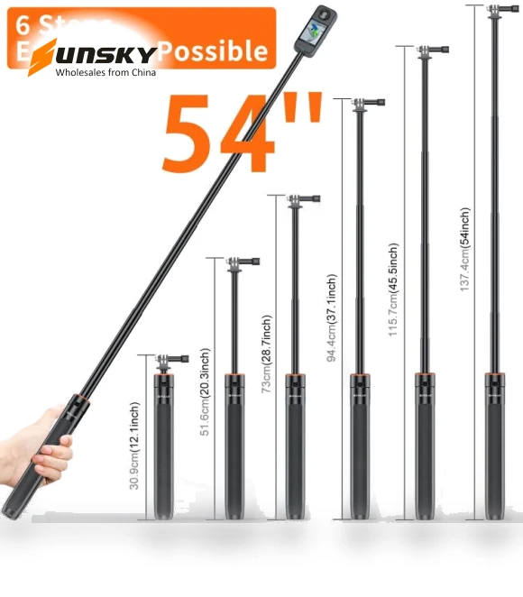 1.4m Action Camera Selfie Stick Tripod — Selfie Sticks, PULUZ