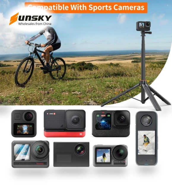 1.4m Action Camera Selfie Stick Tripod — Selfie Sticks, PULUZ