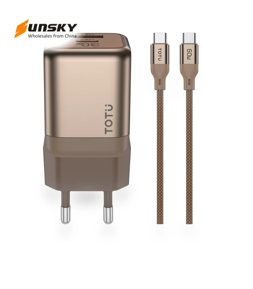 30W USB-A to Type-C GaN Fast Charger — Charging Solutions, TOTUDESIGN