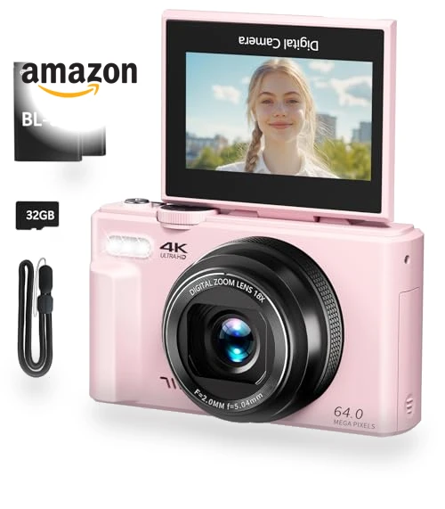 4K Digital Camera with Flip Screen — Camcorder, VJIANGER