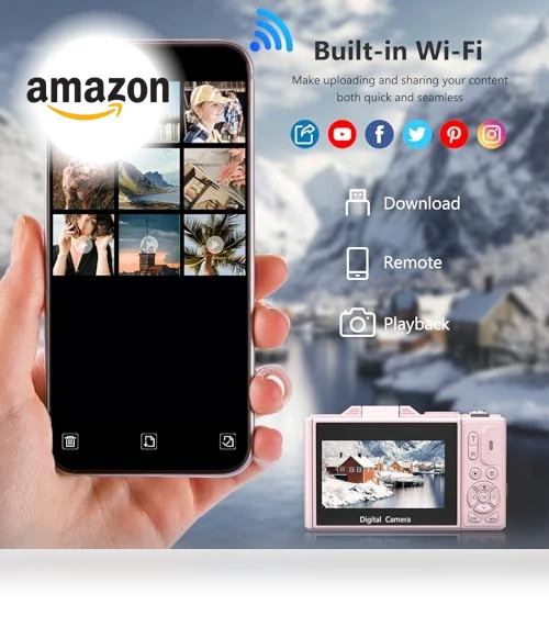 4K Digital Camera with Flip Screen — Camcorder, VJIANGER