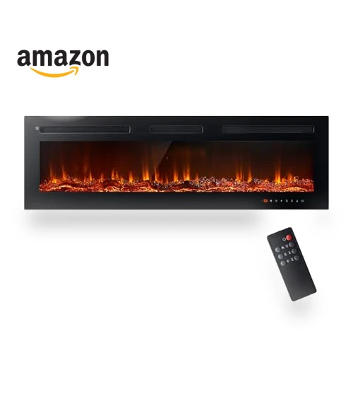 50" Recessed & Wall Mounted Electric Fireplace — Electric Heating Solutions, Breezestival