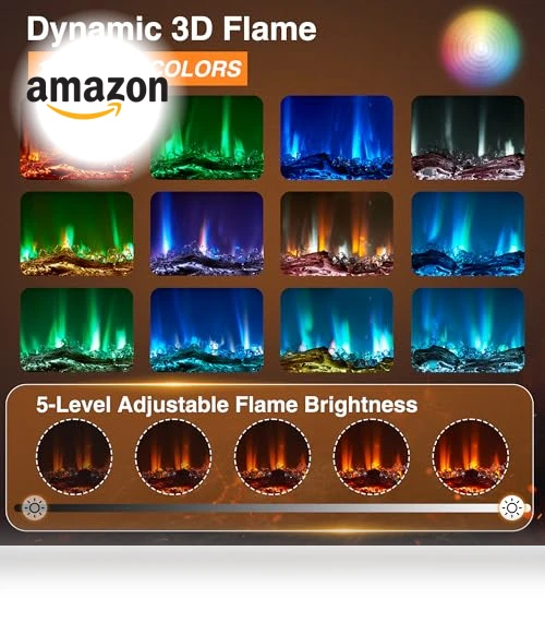 50" Recessed & Wall Mounted Electric Fireplace — Electric Heating Solutions, Breezestival