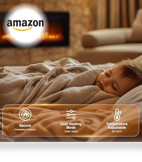 50" Recessed & Wall Mounted Electric Fireplace — Electric Heating Solutions, Breezestival