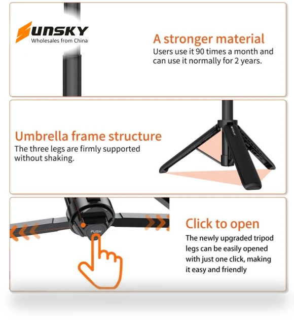 Action Camera Extension Tripod Selfie Stick Stand — Adventure & Sports Cameras, PULUZ