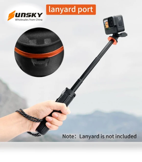 Action Camera Extension Tripod Selfie Stick Stand — Adventure & Sports Cameras, PULUZ