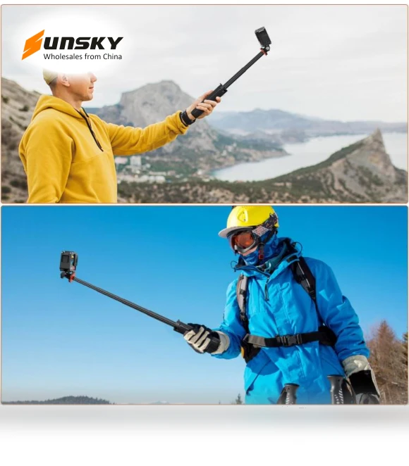 Action Camera Extension Tripod Selfie Stick Stand — Adventure & Sports Cameras, PULUZ