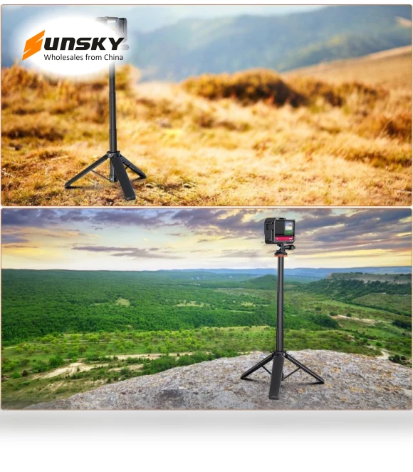 Action Camera Extension Tripod Selfie Stick Stand — Adventure & Sports Cameras, PULUZ