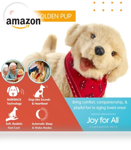 Companion Pet for Seniors - Lifelike Animatronic Dog — Interactive Animal Companions, JOY FOR ALL