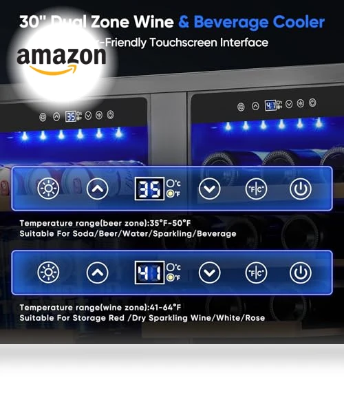 Dual Zone Wine & Beverage Refrigerator — Drink Coolers, ORYMUSE
