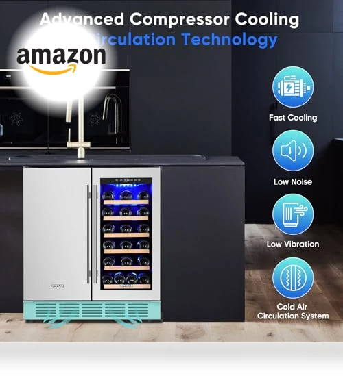 Dual Zone Wine & Beverage Refrigerator — Drink Coolers, ORYMUSE