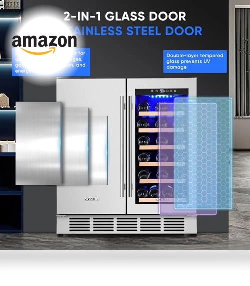 Dual Zone Wine & Beverage Refrigerator — Drink Coolers, ORYMUSE
