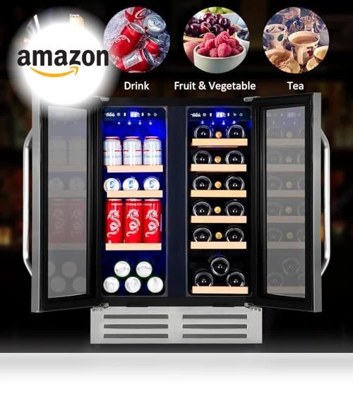 Dual Zone Wine and Beverage Refrigerator — Cooling Systems, Velieta
