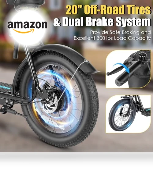 Electric Scooter with Adjustable Seat and Detachable Basket — Electric Self-Balancing Scooters, Caroma