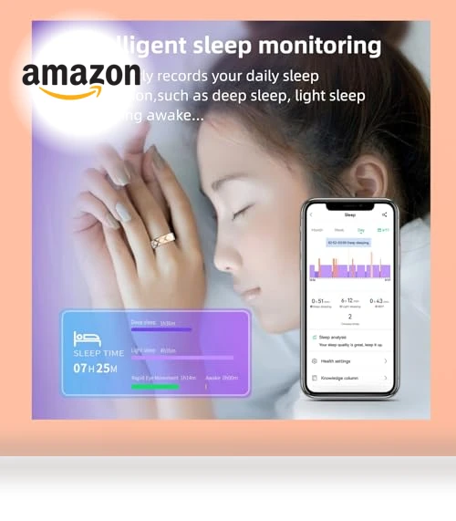 Enamel Flower Pattern Health Tracker Smart Ring — Smart Rings, UniJethro