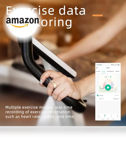Enamel Flower Pattern Health Tracker Smart Ring — Smart Rings, UniJethro