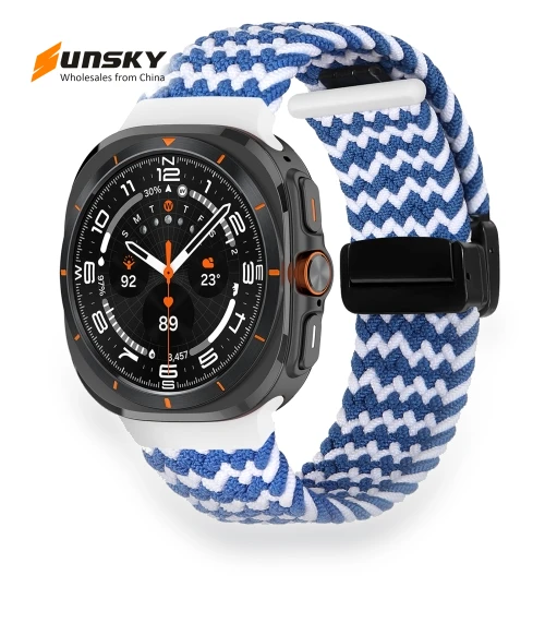 Fold Magnetic Buckle Braided Watch Band — Smartwatch Straps, Samsung