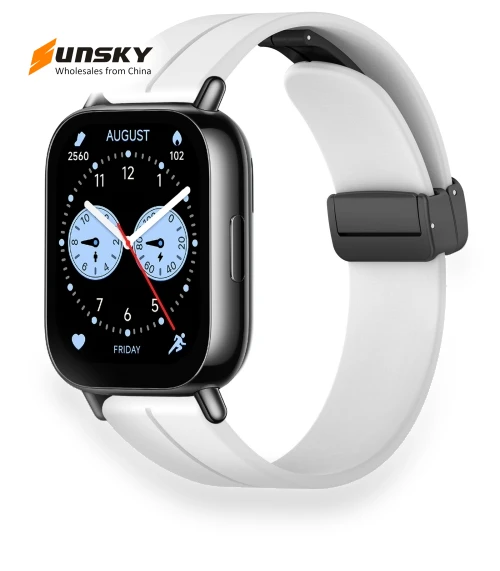 Folding Magnetic Buckle Silicone Watch Band — Watch Accessories, Redmi