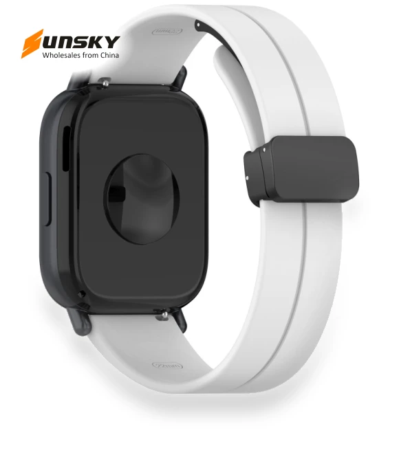 Folding Magnetic Buckle Silicone Watch Band — Watch Accessories, Redmi
