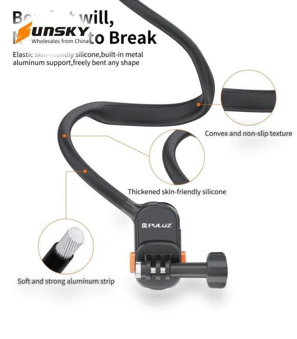 Lazy Neck Bracket Magnetic Quick Release POV View Mount — Chest Camera Mounts, PULUZ