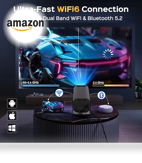 Mini Projector with WiFi and Bluetooth — Home Theater Projectors, Mentech