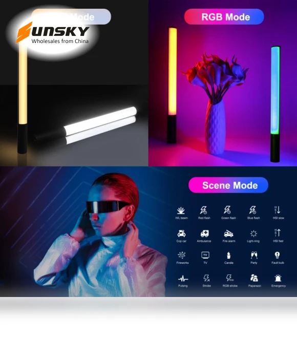 Photo Handheld Stick Light Full Color RGB Fill Light — Photography Lighting, PULUZ