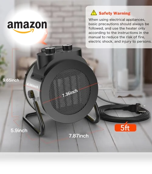 PTC Electric Space Heater — Portable Heating Solutions, Elevoke