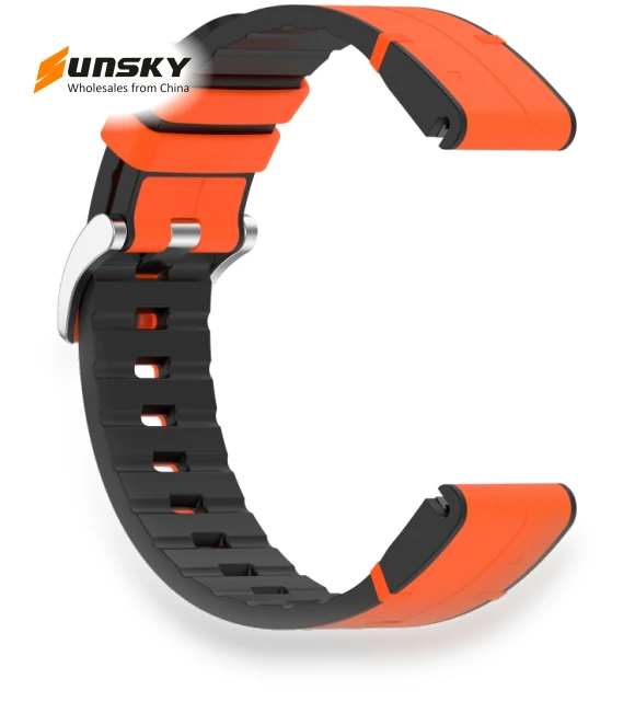 Quick Release Buckle Silicone Leather Watch Band — Watch Straps & Bands, Garmin