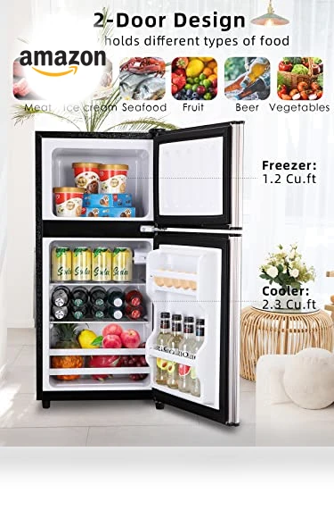 Retro Mini Fridge with Freezer — Mini Fridges, KRIB BLING