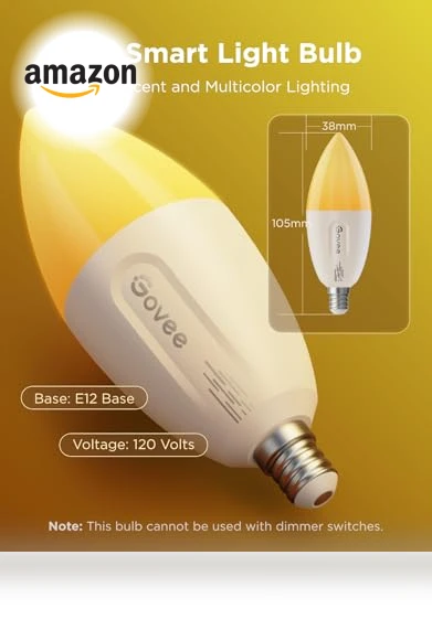 Smart LED Candelabra Bulb — LED, Govee