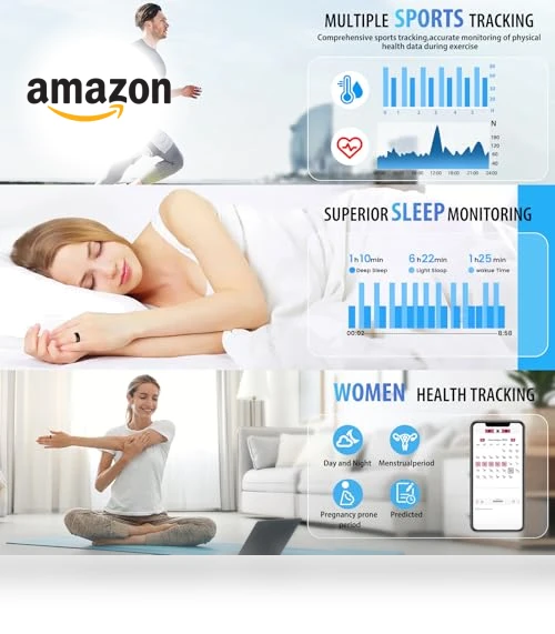 Smart Ring Health Tracker — Wearable Accessories, Uni-Green
