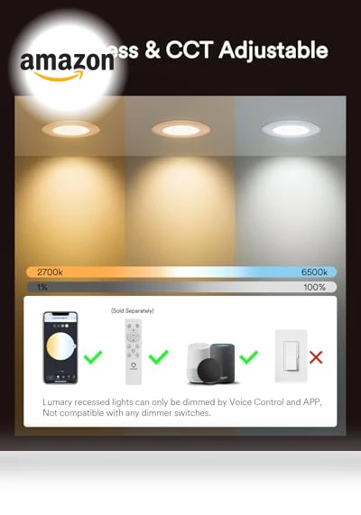 Smart WiFi Recessed Lights — Under-Cabinet Lights, Lumary