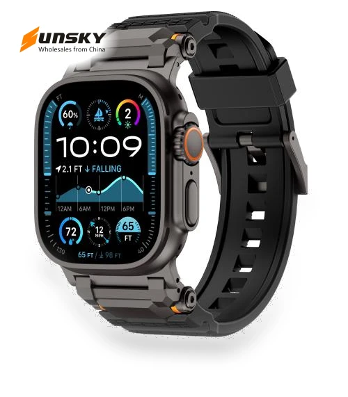 Stainless Steel Connector TPU Watch Band — Watch Accessories