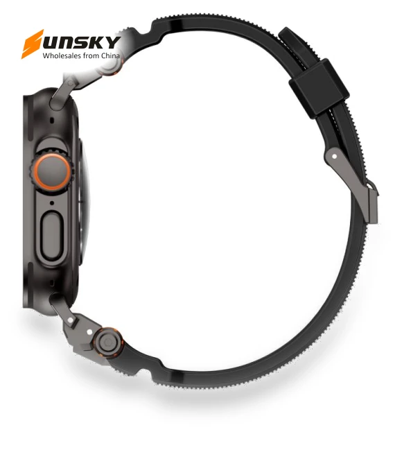 Stainless Steel Connector TPU Watch Band — Watch Accessories